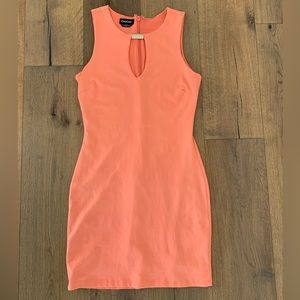 Bebe Orange Mini Dress Size Medium